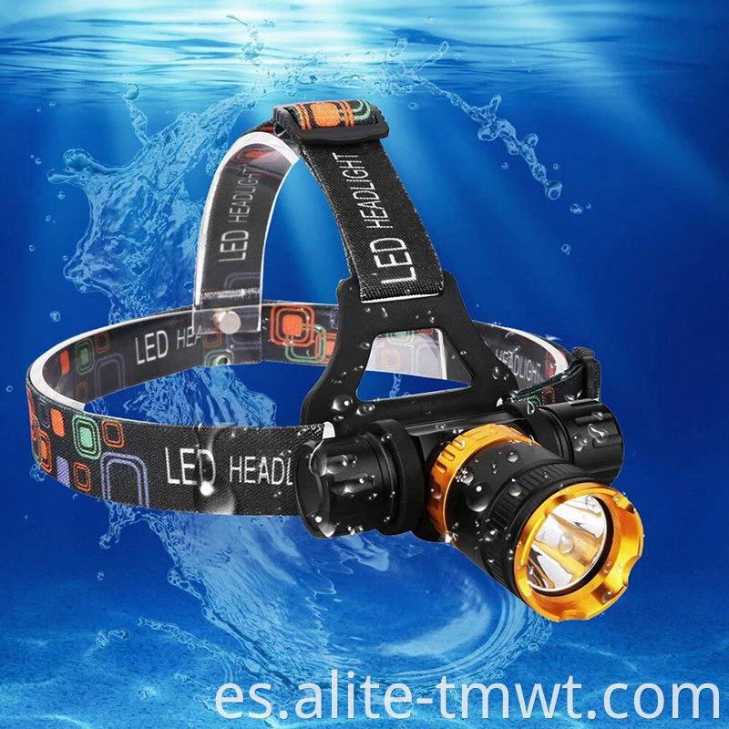 Hot 10W XML T6 LED LED Ultra Bright Head Torch Linterna de buceo impermeable